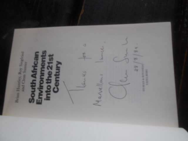 South African environments into 21st century: Sunter, Clem (autographed)