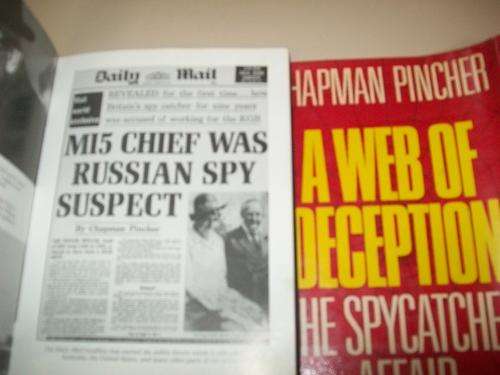 CHAPMAN PINCHER - A WEB OF DECEPTION - THE SPYCATCHER AFFAIR -  SECRECY CULT- 1987 1ST ED WITH DUSTC