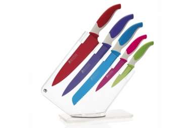MAXWELL & WILLIAMS Slice & Dice 6 Piece Knife and Knife Block Set ASSORT