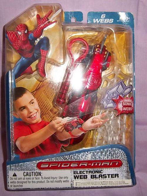 A SPIDER-MAN ELECTRONIC WEB BLASTER, BOXED