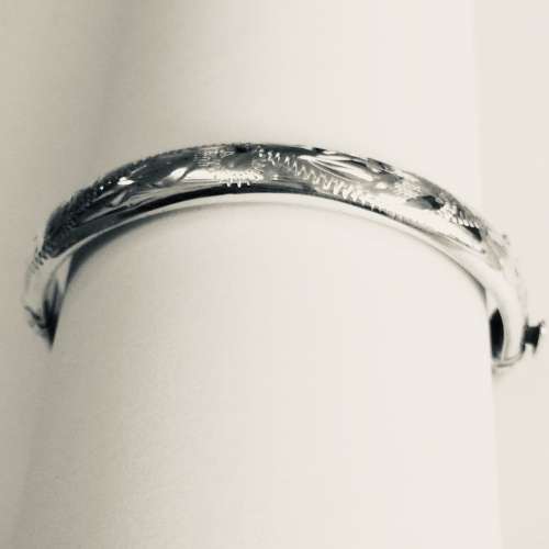 Sterling Silver Hinged Bracelet - Classic - Small Size