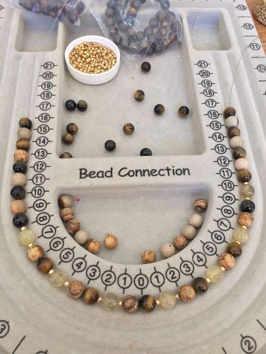 Picture Jasper, Yellow/Blue Tigers Eye & Citrine - the stone of abundance - Unique Necklace