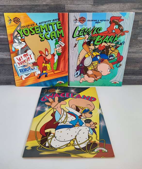 Vintage 1996 Looney Tunes Coloring & Activity Books