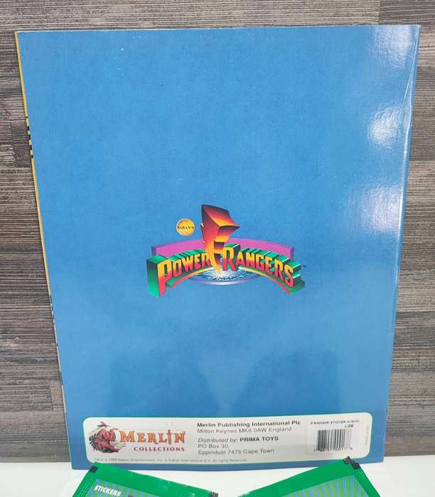 Vintage 1994 Topps Power Rangers Sticker Album & Collectible Stickers