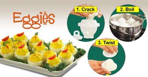 Eggies - Hard Boiled Eggs Without The Shell!