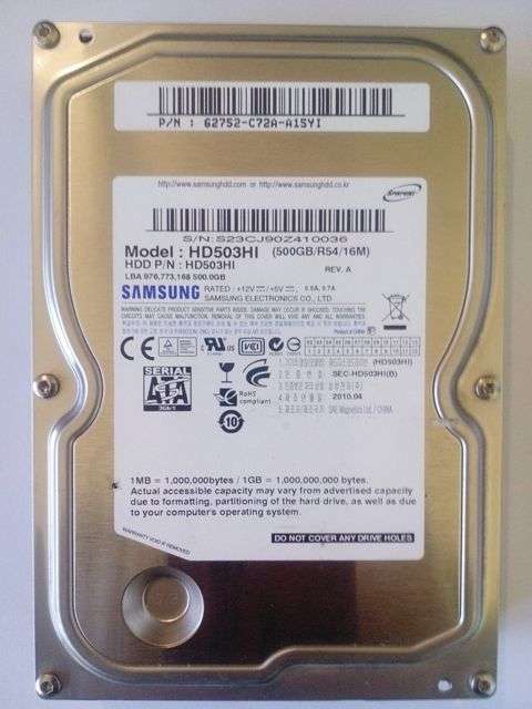 Samsung 500GB 3.5" SATA Hard Disk Drive