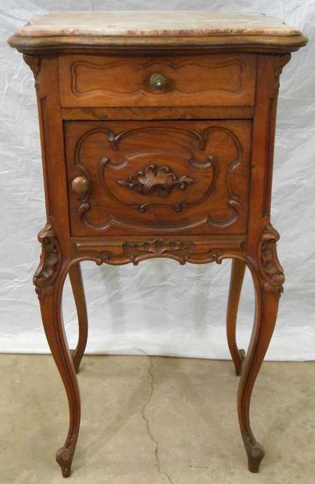 Walnut Louis XV nightstand