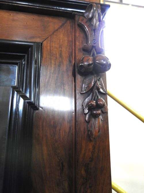 Beautiful Napoleon III Armoire in Palisander/Rosewood and Ebony