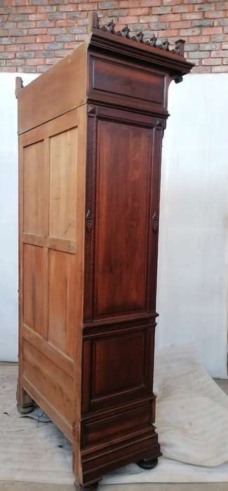 Beautiful  19th Century Walnut Gothic and Renaissance Armoire