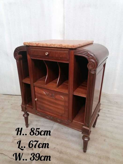 Exceptional French Art deco Walnut Queen size bed and nightstand