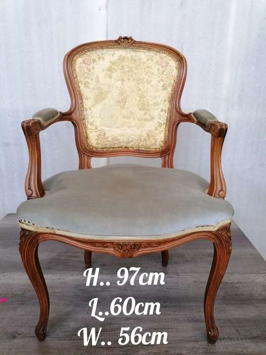 A Pair of Oak Louis XV Style chairs