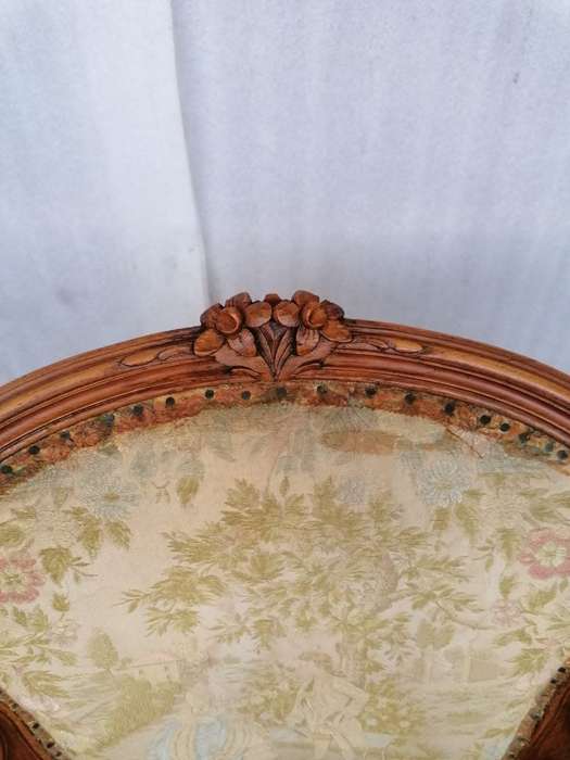 A Pair of Oak Louis XV Style chairs