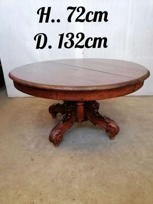 Antique French Huntingstyle Oak Table