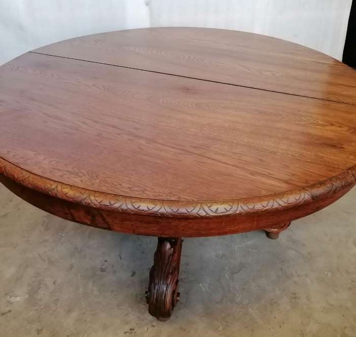 Antique French Huntingstyle Oak Table