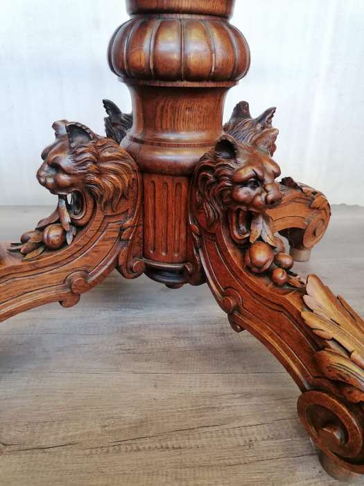 Antique French Huntingstyle Oak Table