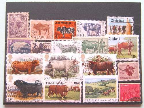 CATTLE - SELECTION OF 18 STAMPS -BID PER STAMP