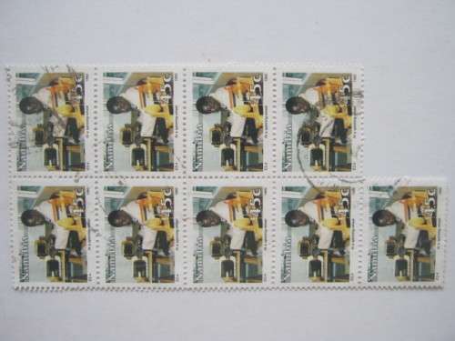 NAMIBIA - 1992 Integration of the Disabled - 45c Spinning Thread - Block of 9 - Used