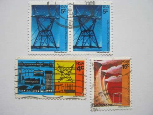 RSA - 1973 50th Anniversary of Eskom - Full Set of Singles - Postally Used
