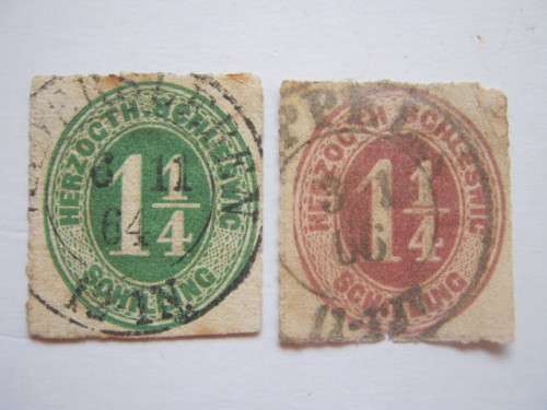SCHLESWIG-HOLSTEIN - 1864 Defin Issue - Selection of Singles - Used