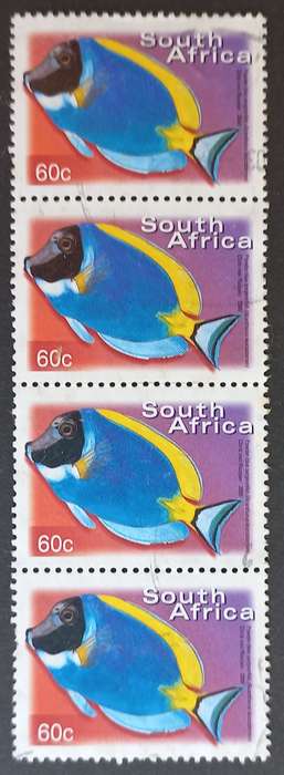 RSA - 2000 7th Defin Issue - 60c - Strip of 4 - Postally Used