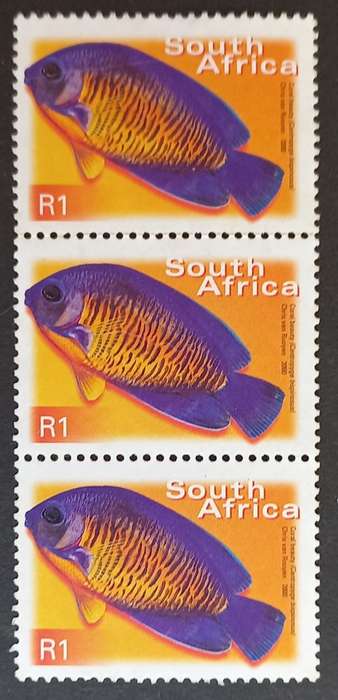 RSA - 2000 7th Defin Issue - R1 - Vertical Strip of 3 - Postally Used