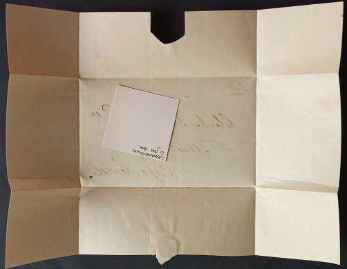 Postal History - 1841 Cover to Cape Town with COGH Date Stamp