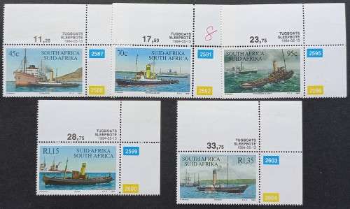 RSA - 1994 Tugboats - Full Set of Corner Singles - Unused