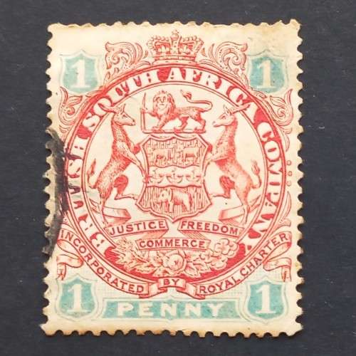 BSAC - 1896-97 Defin Issue - 1d Scarlet & Emerald - Single - Used