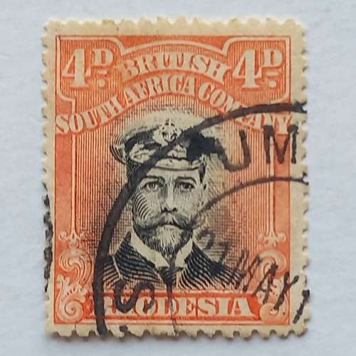 BSAC - 1913-22 Defin Issue `Admiral` - 4d Black/Red (Die II) - Single - Used