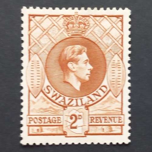 Swaziland - 1938-54 Defin Issue KGVI - 2d Yellow-brown - Single - Unused