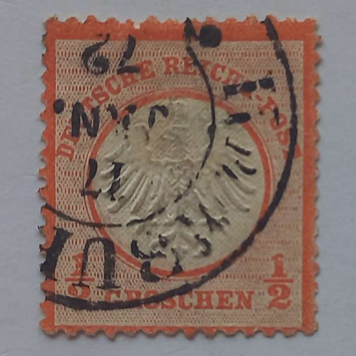 Germany - 1872 Arms embossed (type A) - 1/2g Red - Single - Fine Used