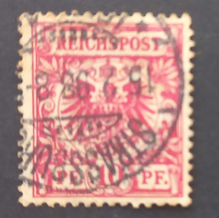 Germany - 1889 Defin Issue - 10pf Red - Single - Fine Used with superb postmark