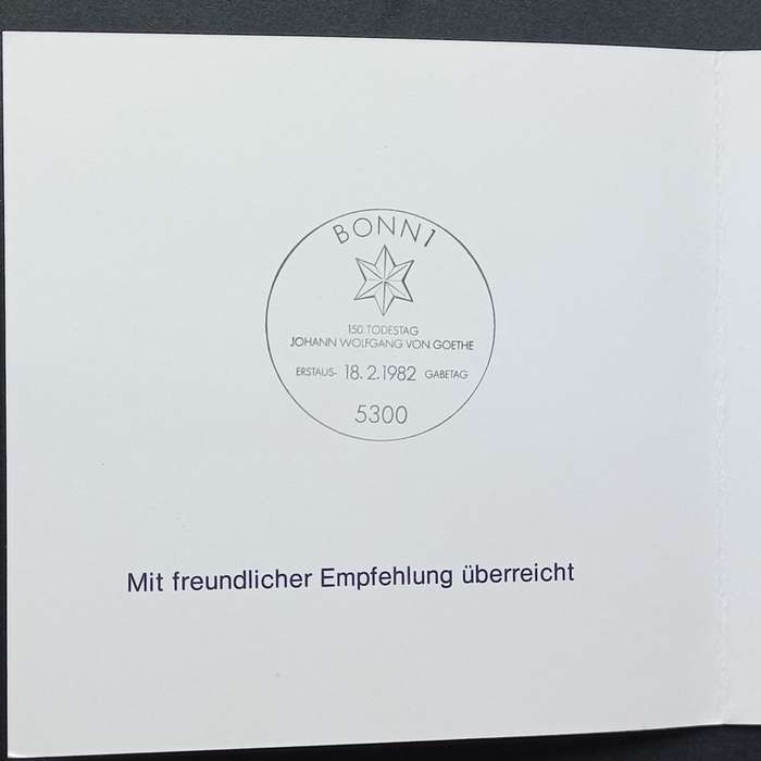 Germany `West` - 1982 Johann Wolfgang von Goethe - FD Card