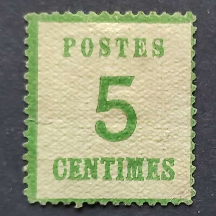 Alsace & Lorraine (France-German Occup)- 1870 Defin Issue - 5c Green - Unused
