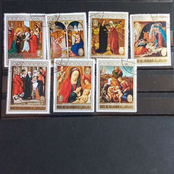 THEMATICS - Christmas. Religious Paintings - Selection of 7 Stamps