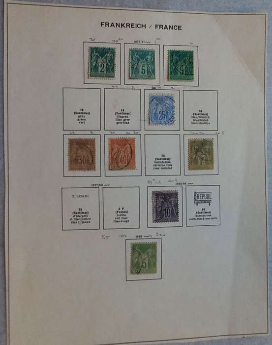 FRANCE & COLONIES on Several Loose Pages - Good Selection of Early Stamps