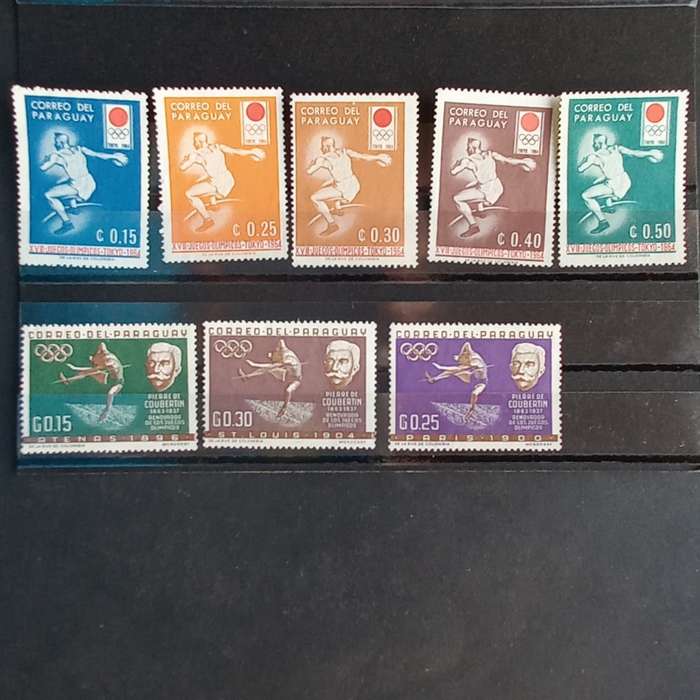 THEMATICS - Paraguay - Olympic Games - Selection of 8 Stamps