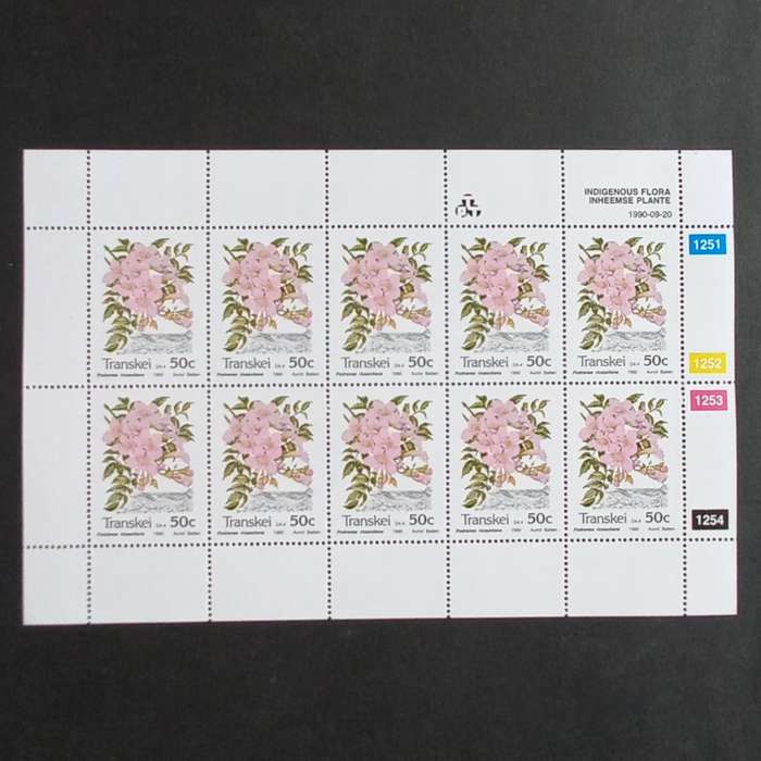 Transkei - 1990 Indigenous Flora - Full Set of Sheetlets of 10 - MNH