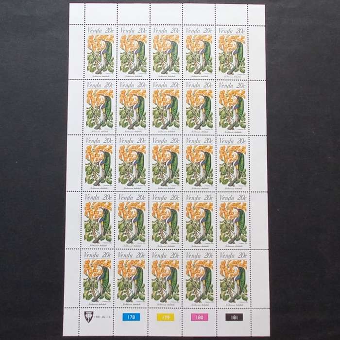 Venda - 1981 Sunbirds - Full Set of Full Sheets of 25 - MNH