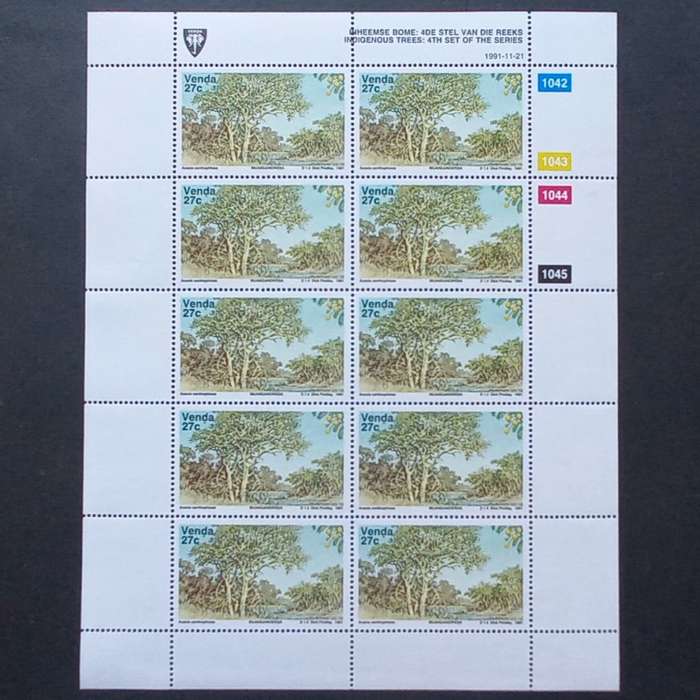 Venda - 1991 Indigenous Trees - Full Set of Sheetlets of 10 - MNH