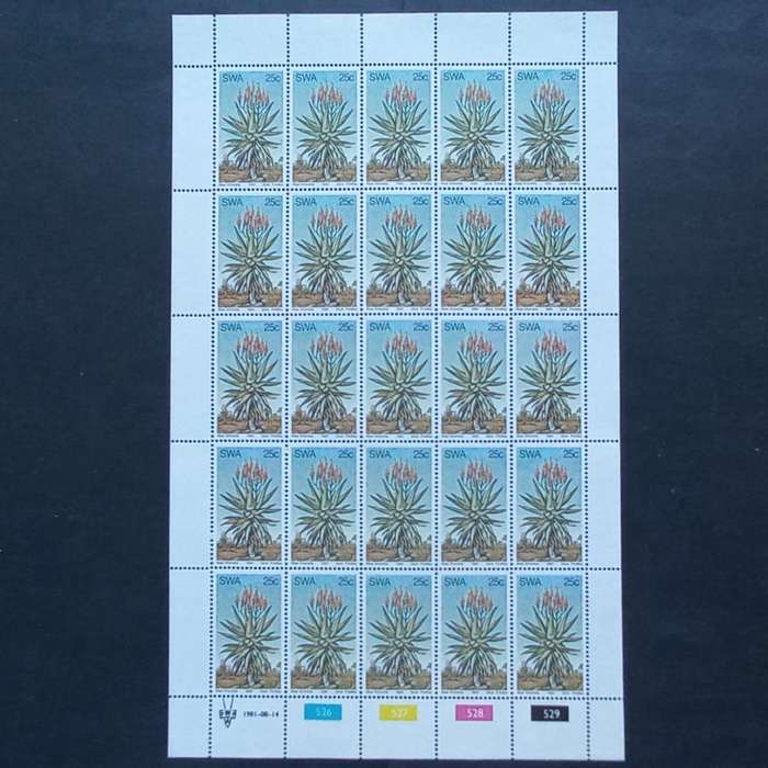 SWA - 1981 Aloes - Full Set of Full Sheets of 25 - MNH