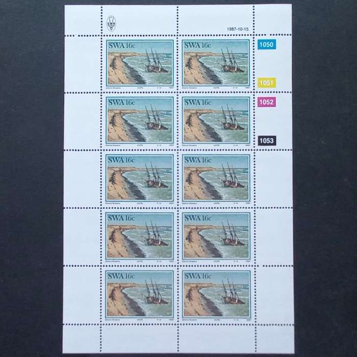SWA - 1987 Shipwrecks - Full Set of Sheetlets of 10 - MNH