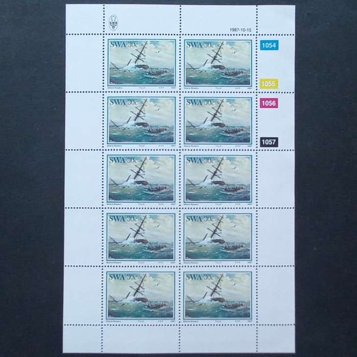 SWA - 1987 Shipwrecks - Full Set of Sheetlets of 10 - MNH