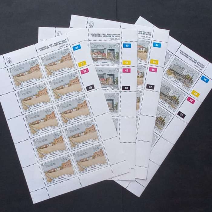 Namibia - 1990 Windhoek. Past & Present - Full Set of Sheetlets of 10 - MNH