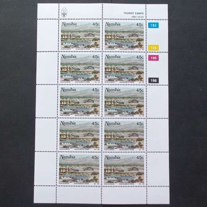 Namibia - 1991 Tourist Camps - Full Set of Sheetlets of 10 - MNH