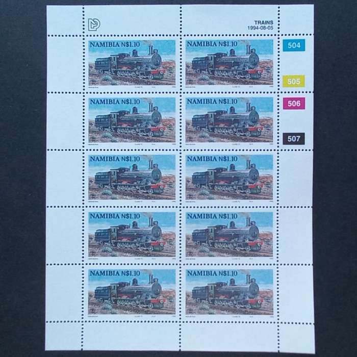 Namibia - 1994 Steam Locomotives - Full Set of Sheetlets of 10 - Unused