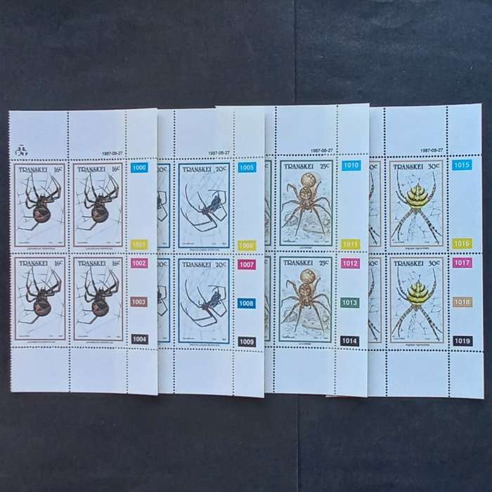 Transkei - 1987 Spiders - Full Set of Controls - MNH
