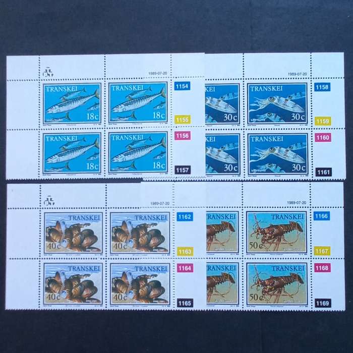 Transkei - 1989 Food from the Sea - Full Set of Controls - Unused