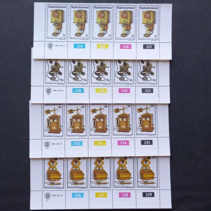 Bop - 1981 History of the Telephone (1st Series) - Full Set of Controls - MNH
