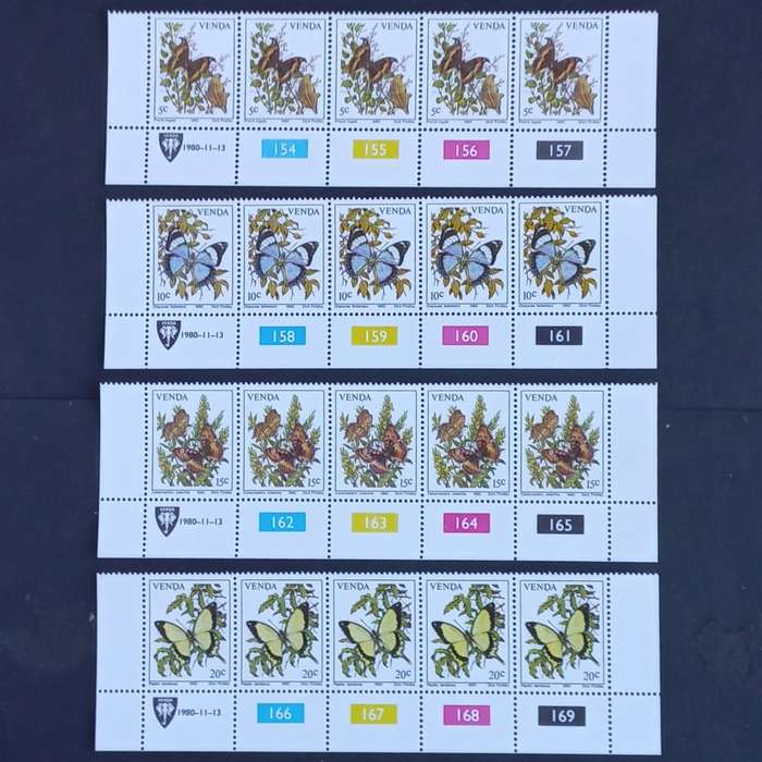 Venda - 1980 Butterflies - Full Set of Controls - MNH